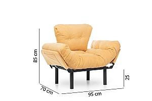 Fotoliu Trendy Nitta Single Mustar (Galben)