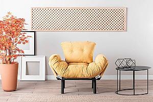 Fotoliu Trendy Nitta Single Mustar (Galben)