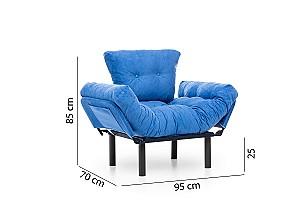 Fotoliu Trendy Nitta Single Albastru