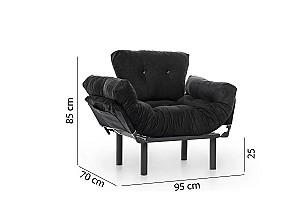Fotoliu Trendy Nitta Single Negru