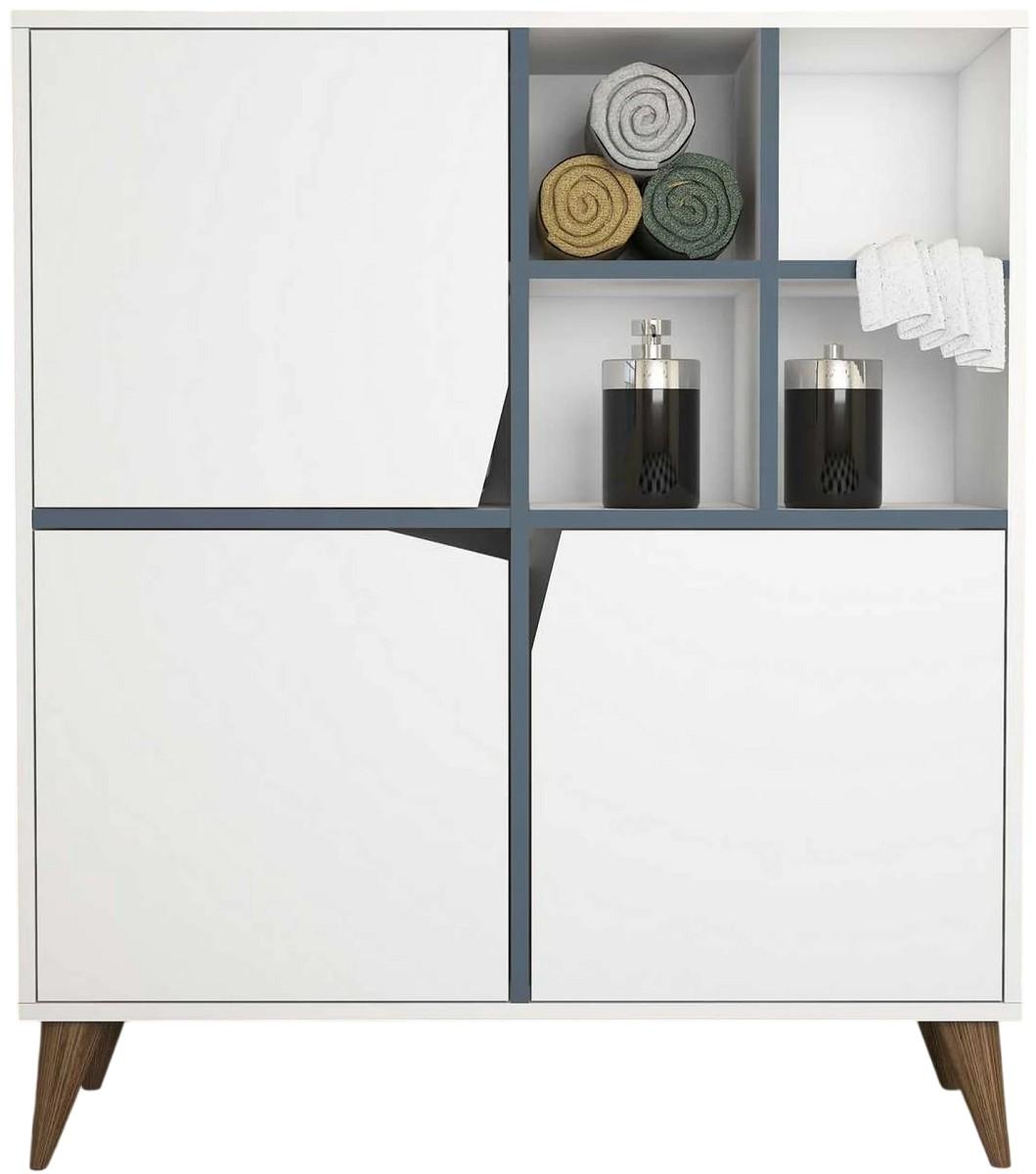 Dulap de baie Trendy Puls Alb/Albastru