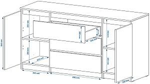 Comoda Pehotin NS-3+2 Alb