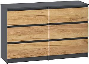 Comoda Pehotin NS-6 Antracit / Stejar Taho