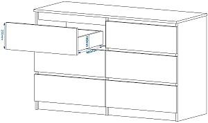 Comoda Pehotin NS-6 Antracit / Stejar Taho