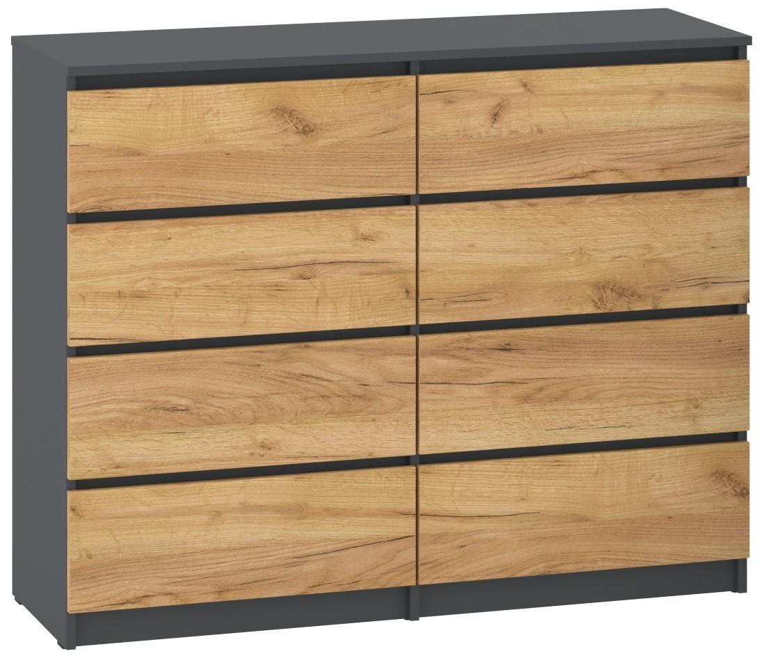 Comoda Pehotin NS-8 Antracit / Stejar Taho
