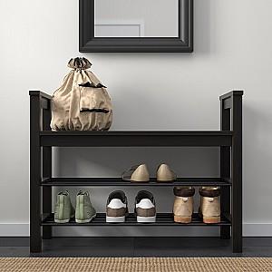 Raft pentru incaltaminte IKEA Hemnes 85x32 Negru-maro