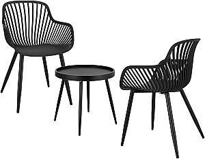 Set mobila de gradina Jumi OM-614345 Negru