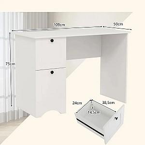 Masa de birou Costway CB10783WH Alb