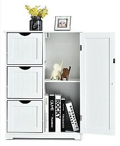 Comoda Costway HW66236WH Alb