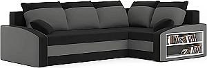 Canapea coltar Magnifico Meble Grande Right Shelf Bonell Mikrofaza 15/Mikrofaza 27 Right Negru/Gri