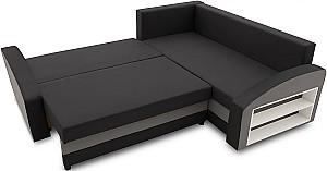 Canapea coltar Magnifico Meble Grande Right Shelf Bonell Mikrofaza 15/Mikrofaza 27 Right Negru/Gri