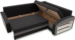 Canapea coltar Magnifico Meble Grande Right Shelf Bonell Mikrofaza 15/Mikrofaza 27 Right Negru/Gri