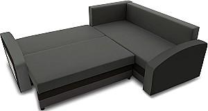 Canapea coltar Magnifico Meble Grande Left Shelf Bonell Mikrofaza 27/Mikrofaza 15 Right Gri/Negru