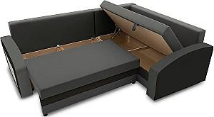 Canapea coltar Magnifico Meble Grande Left Shelf Bonell Mikrofaza 27/Mikrofaza 15 Right Gri/Negru