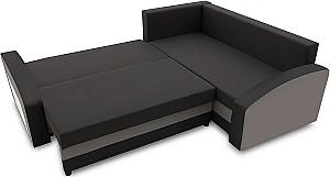Canapea coltar Magnifico Meble Grande Left Shelf Bonell Mikrofaza 15/Mikrofaza 27 Right Negru/Gri