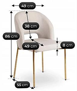 Scaun Mebel Elite Bros Crem/Auriu