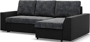 Canapea coltar Magnifico Meble Lugo LL Lawa 17/Real 11 Right Gri inchis/Negru