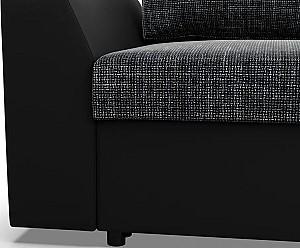 Canapea coltar Magnifico Meble Lugo LL Lawa 17/Real 11 Right Gri inchis/Negru