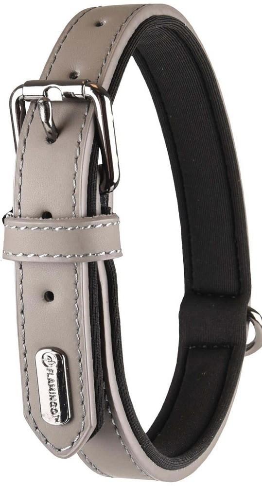 Zgarda pentru caini Flamingo Binti Grey 24-30 cm