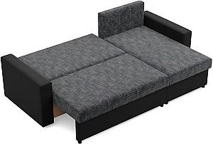 Canapea coltar Magnifico Meble Luna LL Lawa 17/Real 11 Right Gri inchis/Negru