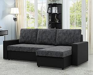 Canapea coltar Magnifico Meble Luna LL Lawa 17/Real 11 Right Gri inchis/Negru