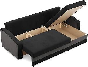 Canapea coltar Magnifico Meble Orion LL Bonell Mikrofaza 15/Mikrofaza 27 Right Negru/Gri