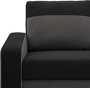 Canapea coltar Magnifico Meble Orion LL Bonell Mikrofaza 15/Mikrofaza 27 Right Negru/Gri