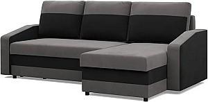 Canapea coltar Magnifico Meble Orion LL Bonell Mikrofaza 27/Mikrofaza 15 Right Gri/Negru