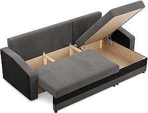 Canapea coltar Magnifico Meble Orion LL Bonell Mikrofaza 27/Mikrofaza 15 Right Gri/Negru