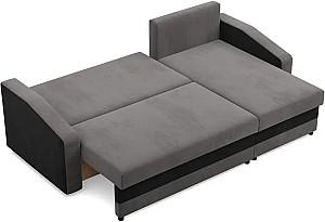Canapea coltar Magnifico Meble Orion LL Bonell Mikrofaza 27/Mikrofaza 15 Right Gri/Negru