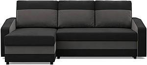 Canapea coltar Magnifico Meble Orion LL Bonell Mikrofaza 15/Mikrofaza 27 Left Negru/Gri