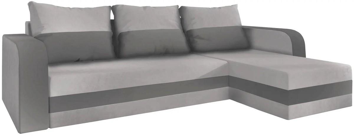 Canapea coltar Space Meble Hewlet Bis Sawana 05/Sawana 14 Gri inchis/Negru