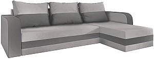 Canapea coltar Space Meble Hewlet Bis Sawana 05/Sawana 14 Gri inchis/Negru