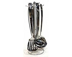 Set ustensile de bucatarie Andrimar Grup set pentru bucatarie pe suport din inox XH0697