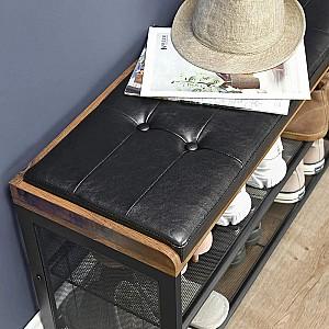 Raft pentru incaltaminte Vasagle LBS75X Maro Vintage/Negru