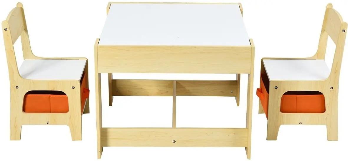Masă de scris pentru copii Costway BB5584NA White/Natural