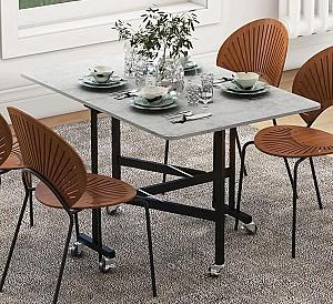 Masa HomCom 83A-049V80GY 26/120x80x73cm Gri/Negru