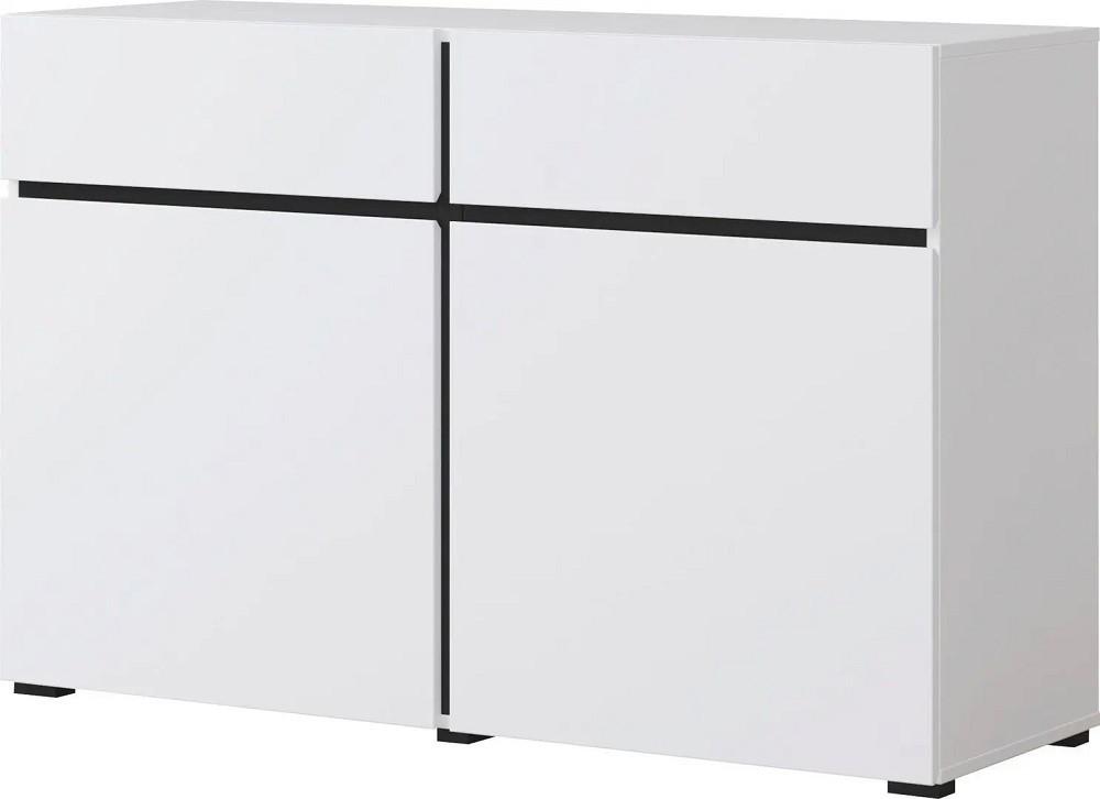 Comoda Helvetia Cross 2D2S Alb/Negru