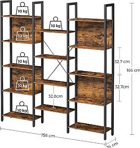 Etajera Vasagle LLS107B01 Rustic Brown/Black