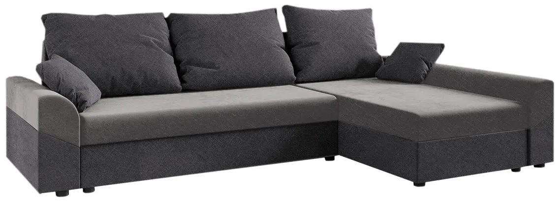 Canapea coltar Space Meble Denver L Sawana 21/Sawana 05 Gri inchis/Gri