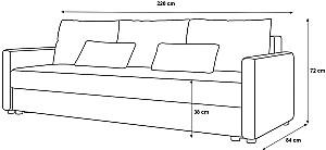 Canapea Space Meble Mos Itaka 50 Gri deschis