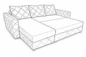 Canapea coltar Aurus Cristal 255x150 cm (tick-tac) Verde