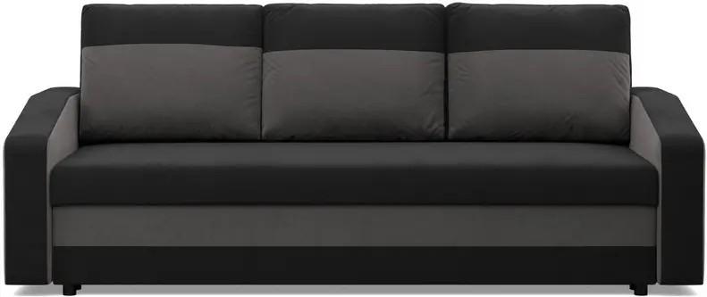 Canapea Magnifico Meble Orion Bonell Mikrofaza 15/Mikrofaza 27 Negru/Gri
