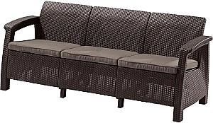 Set mobila de gradina Heniver Novara 3+2+1+1+T Maro