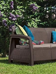 Set mobila de gradina Heniver Novara 3+2+1+1+T Maro