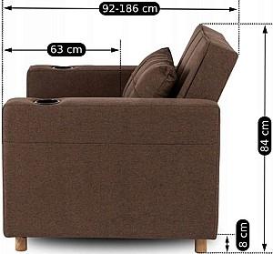 Fotoliu Mebel Elite Solor Maro/Stejar natural (Bej)