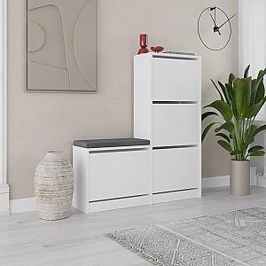 Dulap pentru incaltaminte Mirage Meble Dude White