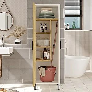Dulap penal Mirage Design Daisy DY1-WK White/Natural