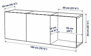 Comoda IKEA Ikea Besta/Selsviken 180x42x64 Alb