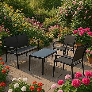 Set mobila de gradina Jumi OM-259027 Black